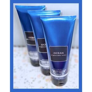 Bath & Body Works Ocean for MEN 8 oz Ultimate Hydration Body Cream with Aloe x3